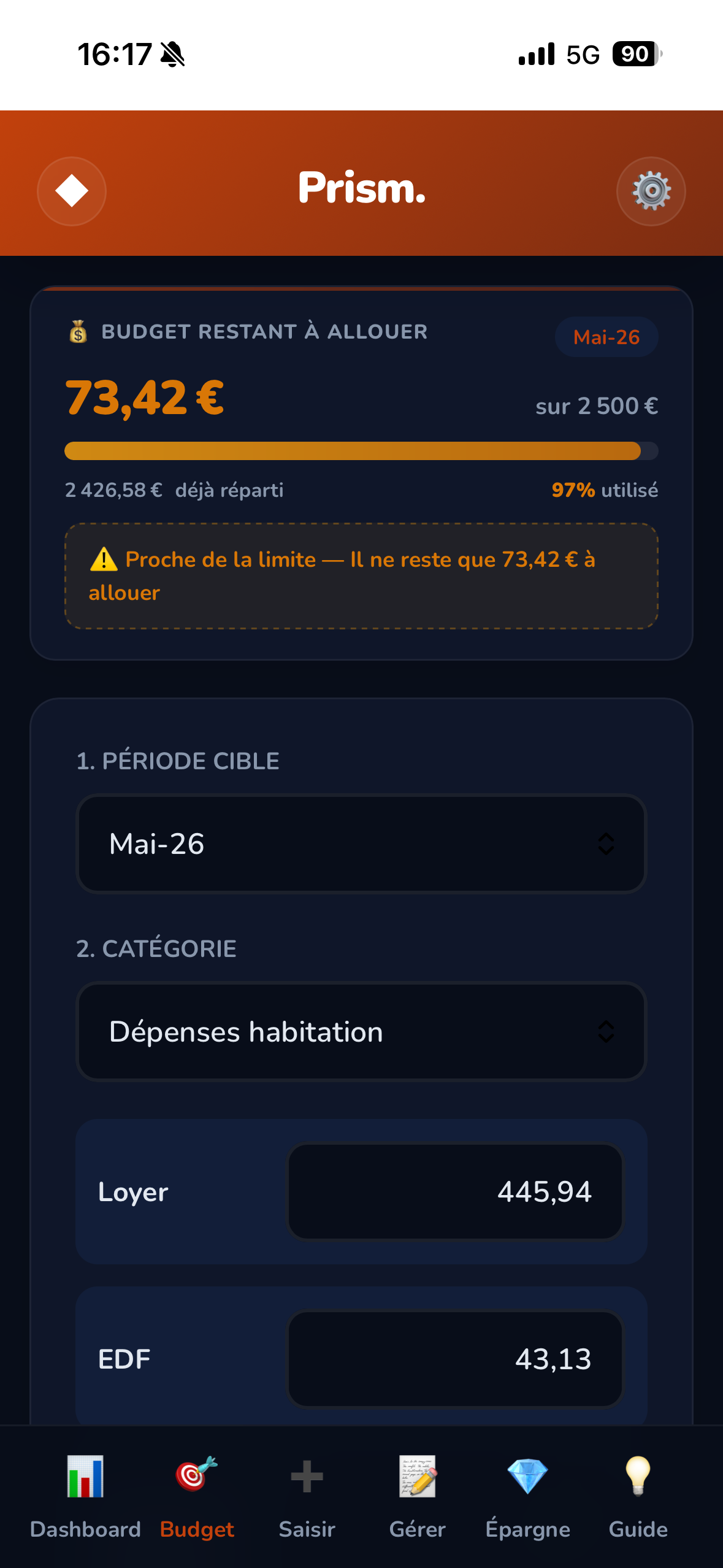 Compteur Budget